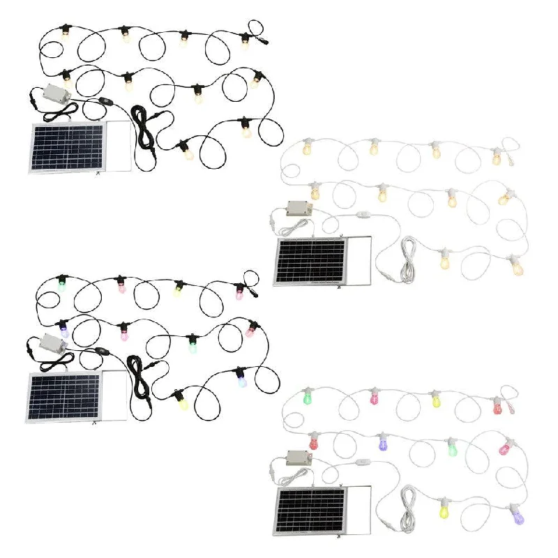 String Lights with a Vintage - Style Bulb for a Nostalgic LookFestoon 2 Solar Kit 10Lt 2700k, Multi-Colour in Black, White