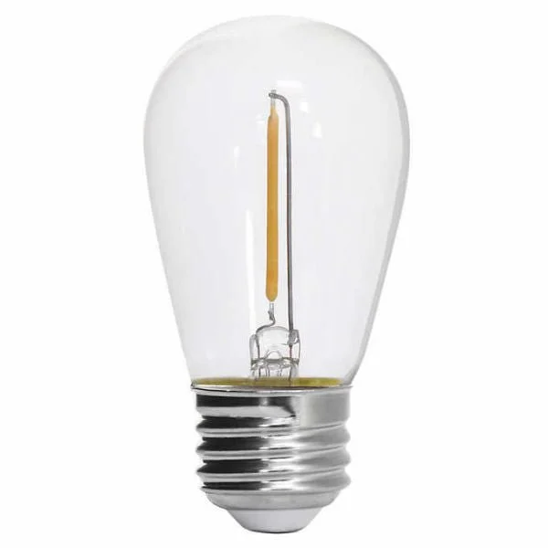 String Lights with a Timer Function for Automatic On/OffLED Filament S14 Bulb - 1 Watt - 50 Lumens - 2200K - 26-Pack