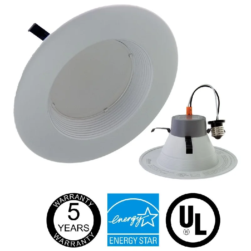 Brass Recessed Lights for a Classic LookLED One Distribution - 5-6" LED Recessed Downlight - 10W - 120V - 870 lumens - 3000K - Dimmable