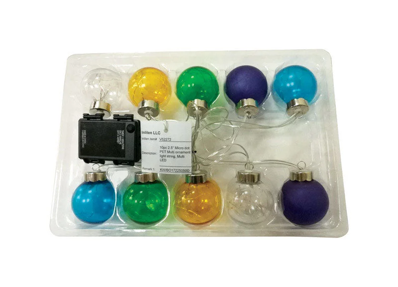 String Lights with a Timer Function for Automatic On/OffCelebrations  LED  Micro/5mm  Multi-color  10 count String  Christmas Lights  9 ft.