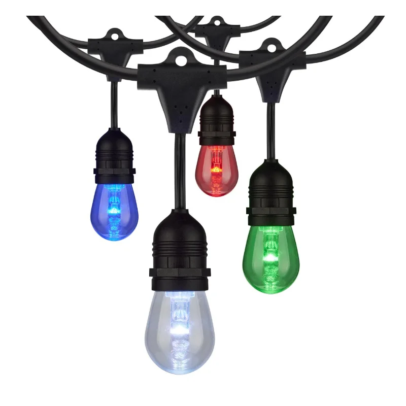 String Lights with a Dimmable Feature for Customizable Lighting IntensitySatco S11291 48-ft 15 Lamps LED String light