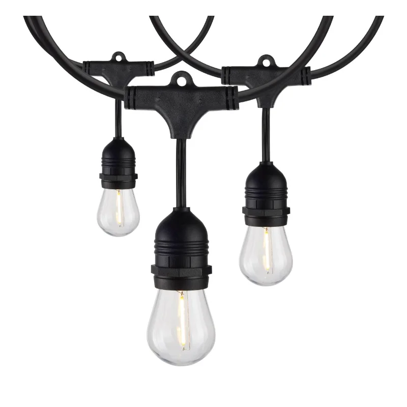 String Lights with a Dimmable Feature for Customizable Lighting IntensitySatco S8037 24-ft 12 Lamps LED String light